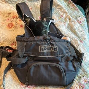 Hard bottom small pet backpack carrier.